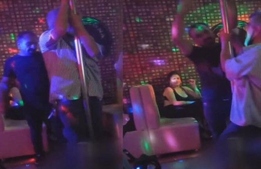 Ankara'da lokantayı pavyona çevirip terlikle direk dansı yaptlar