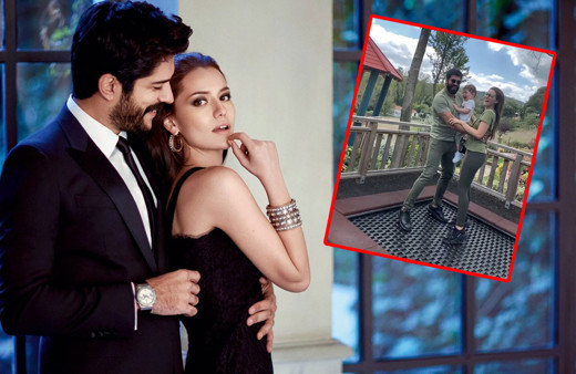 Burak Özçivit Fahriye Evcen ve oğlu Karan'la 'Bizim evin halleri' deyip paylaştı