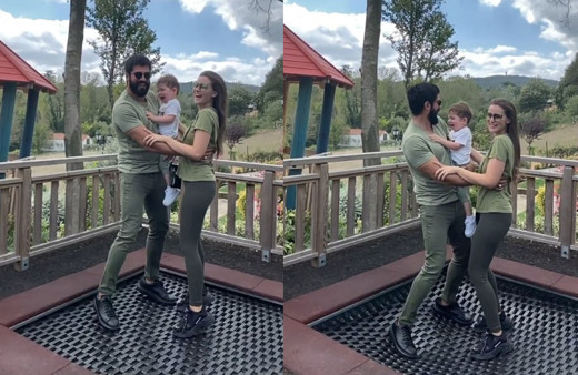 Burak Özçivit eşi ve oğluyla ev halini paylaştı! Dikkat çeken detay