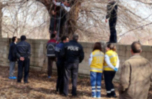 Manisa'da feci olay! Kendini bahçesindeki ağaca astı