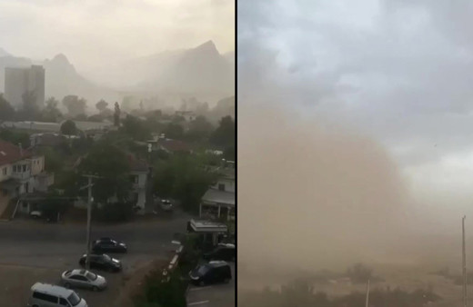 Antalya'da toz fırtınası etkili oldu