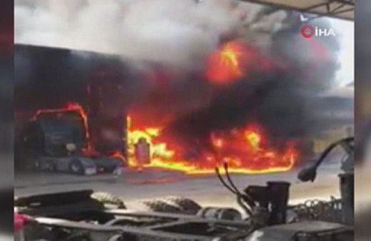 Mersin'de sanayi sitesinde yangın