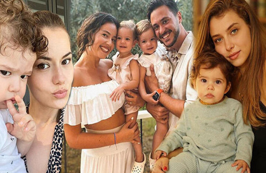 Ünlülerin bebekleri bir pozlarıyla rekor kırıyorlar! İşte Fahriye Evcen Hazal Kaya ve Pelin Akil'in çocukları