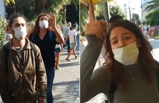 İzmir'de AK Parti standına saldırdılar tepki çeken görüntüler kamerada