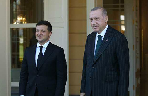 Cumhurbaşkanı Erdoğan Ukrayna Devlet Başkanı Zelenski ile görüşüyor