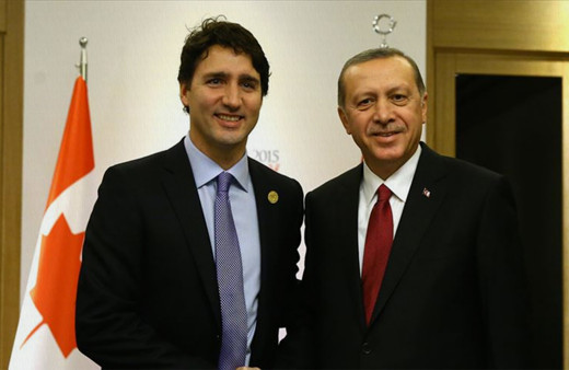 Cumhurbaşkanı Erdoğan, Kanada Başbakanı Trudeau ile telefonda görüştü
