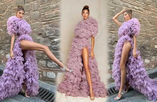 Şevval Şahin'in defile sonrası pozları olay oldu takipçileri ikiye ayrıldı