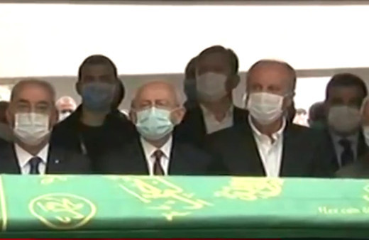 Kılıçdaroğlu ve Muharrem İnce Bekir Coşkun'un cenazesinde yan yana saf tuttu! İşte o anlar