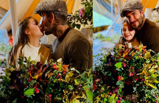 Eşi Victoria Beckham paylaştı! David Beckham'ın kızını dudaklarından öptüğü fotoğraf olay oldu!