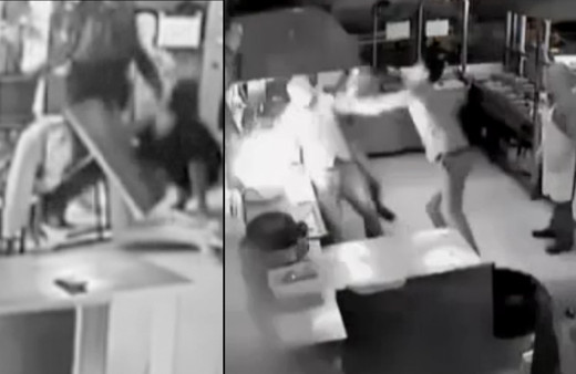 Çorum'da lokantada tekme ve yumruklar havada uçuştu! İşte o anlar