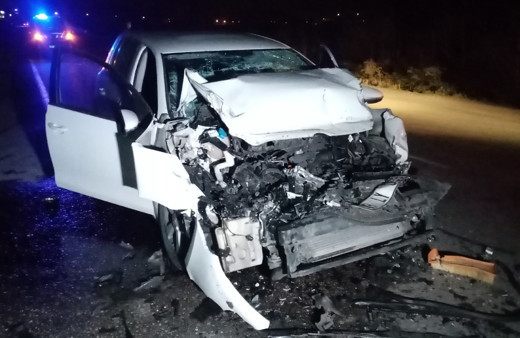 Tekirdağ'da feci kaza! Otomobil hurdaya döndü