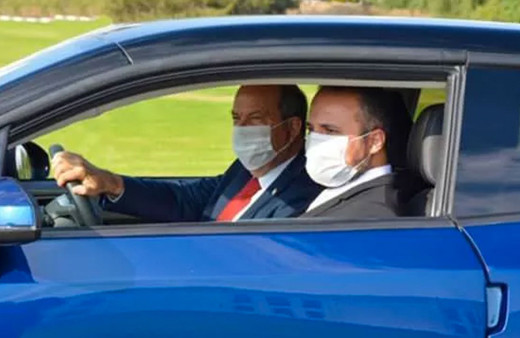 Ersin Tatar KKTC’nin yerli otomobili ile test sürüşü yaptı