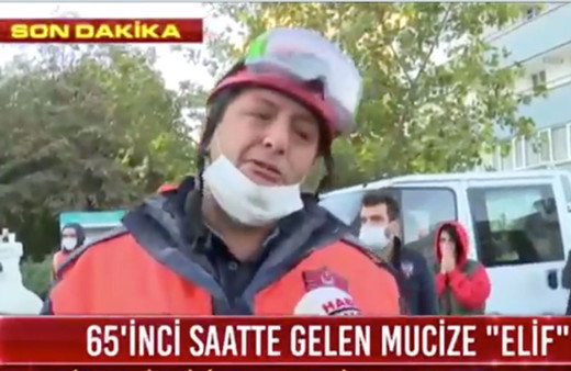 İzmir'de minik Elif'i 65 saat sonra kurtaran itfaiyeci gözyaşlarına boğuldu! Elif bizim mucizemiz