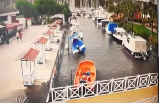 Bir kişi hayatını kaybetmişti! İzmir'deki tsunaminin yeni görüntüleri ortaya çıktı