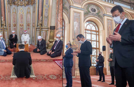 Atatürk için Dolmabahçe'de mevlit okutuldu Vali Yerlikaya ve İmamoğlu da katıldı