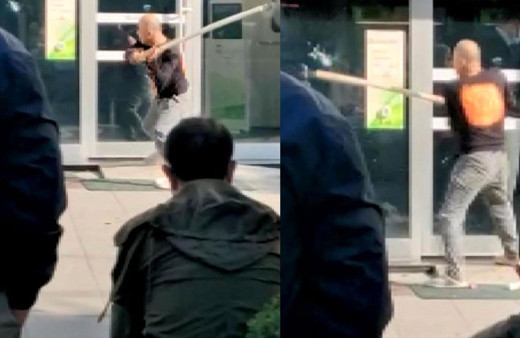 Zeytinburnu'nda banka şubesine sopalı saldırı