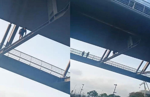 Tık uğruna yaptığına bak! Haliç Köprüsü'nde tehlikeli yürüyüş