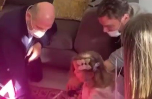 İçişleri Bakanı Süleyman Soylu ve Sinan Akçıl'dan minik Ayda'ya ziyaret