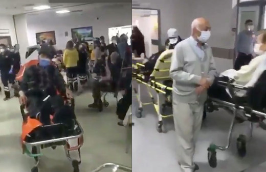 Tüyler ürperten görüntü! Korona hastaları sedye üzerinde yoğun bakıma girmeyi bekliyor