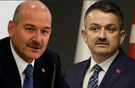 İçişleri Bakanı Süleyman Solu ile Tarım Bakanı Bekir Pakdemirli'nin Hakkari paslaşması