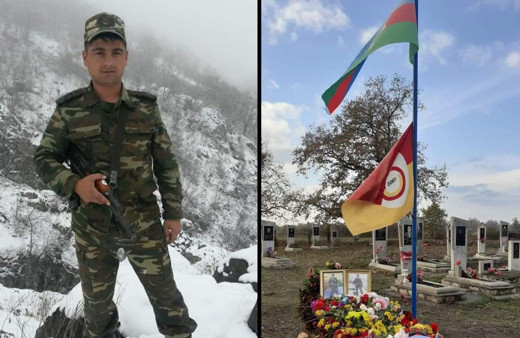 Azerbaycanlı şehidin mezarına Galatasaray bayrağı asıldı