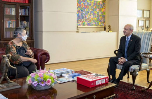 CHP lideri Kemal Kılıçdaroğlu TTB Başkanı Fincancı ve heyetiyle görüştü
