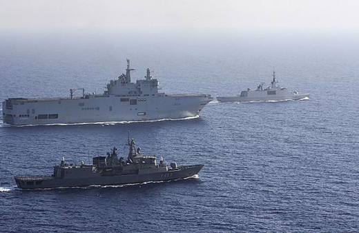 Mısır BAE Fransa Yunanistan ve Kıbrıs Akdeniz'de ortak askeri tatbikata başladı