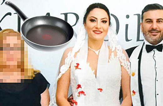 İş adamından karısına 'Teflonu çizdin' dayağı