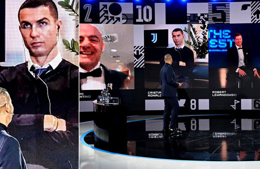 Yılın futbolcusu Lewandowski seçildi Ronaldo'nun bakışları olay oldu