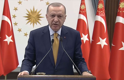 Erdoğan TOKİ tarafından Arnavutluk’ta yapılacak 522 konutun temel atma töreninde konuştu