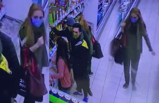 Önce ürünleri çaldı sonra telefonu! Tuzla'da markette kadın şahsın hırsızlığı kamerada