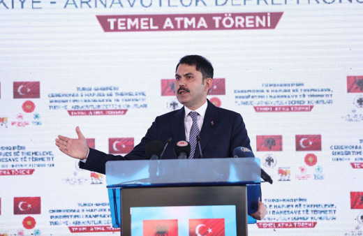 Arnavutluk'ta TOKİ tarafından inşa edilecek deprem konutlarının temeli atıldı