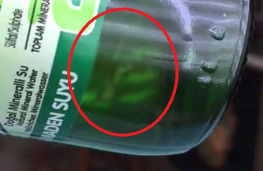 Esenyurt'ta şok! Maden suyu şişesinden örümcek çıktı