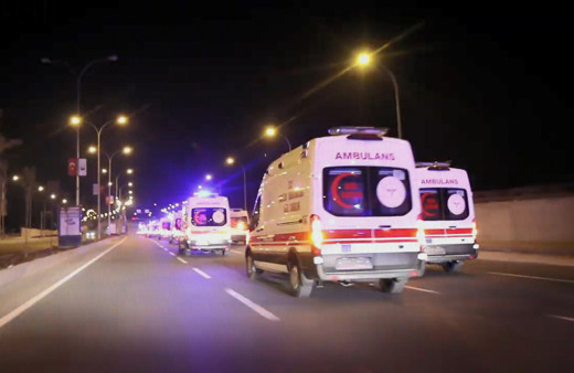 Şanlıurfa'ya siren çalarak giren 38 ambulans şoförüne soruşturma