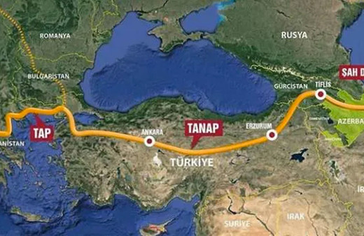 Türkiye üzerinden Avrupa'ya giden Trans Adriyatik Boru Hattı'ndan ilk gaz akışı