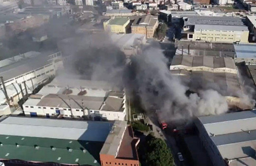 Bursa'daki yangında dumanlar gökyüzünü kapladı! 10 itfaiye aracı sevk edildi