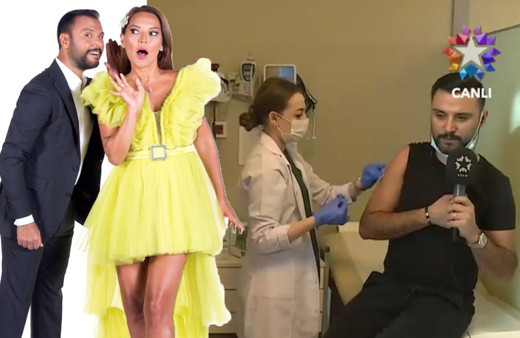 Alişan canlı yayında aşı oldu Demet Akalın aşı için uygun çıkmadı