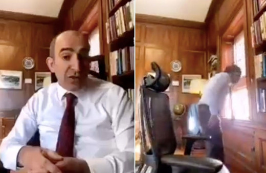 Boğaziçi Üniversitesi Rektörü Melih Bulu kendisini protesto eden öğrencilere el salladı