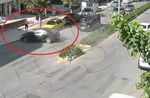 Çorum'da yaşandı! Yolun karşısına geçerken ezilmekten saniyelerle böyle kurtuldu