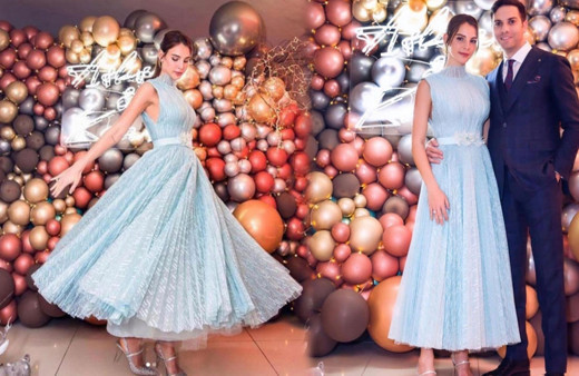 Hülya Koçyiğit'in torunu Aslışah Alkoçlar ve Kaan Demirağ nişanlandı pistin tozunu attırdı