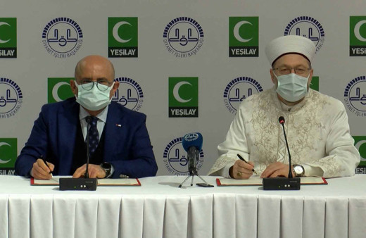 Diyanet İşleri Başkanlığı ile Yeşilay arasında iş birliği protokolü imzalandı