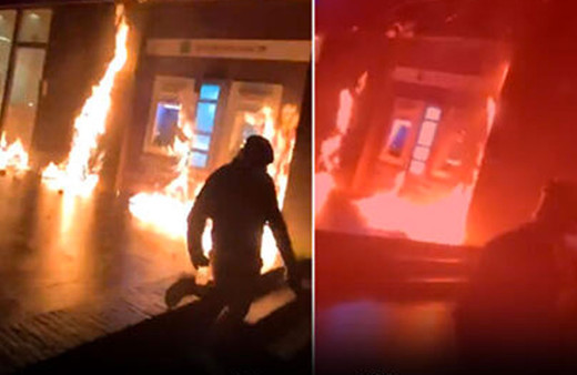 Avrupa kentinde kaos! Polis merkezini ateşe verip Kral'ın aracını taşladılar