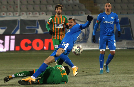 BB Erzurumspor ile Alanyaspor berabere kaldı