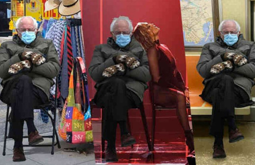 Bernie Sanders'in Joe Biden'ın yemin törenindeki hali bomba sosyal medya yıkıldı