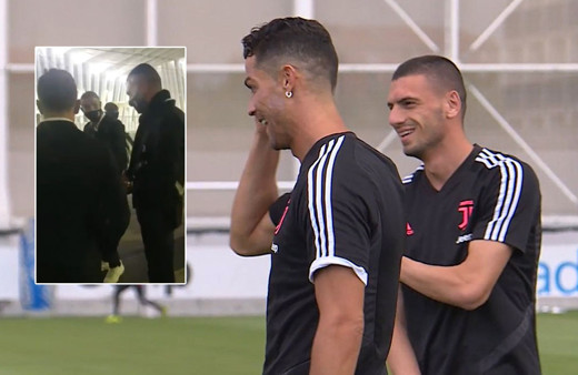 Cristiano Ronaldo, Merih Demiral'ı dans ettirmeye çalıştı