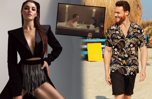 Sen Çal Kapımı'da küvette çıplak sahne ters tepti! Hande Erçel Kerem Bürsin olay oldu