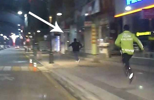 Aksaray'da elinde tüfekle polisten kaçtı! Film sahnelerini aratmayan kovalamaca