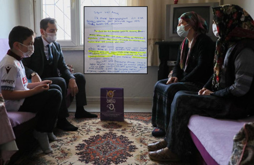 Ordu Valisi Tuncay Sonel'e mektup yazdı! Yetim çocuğun isteği yerine getirildi