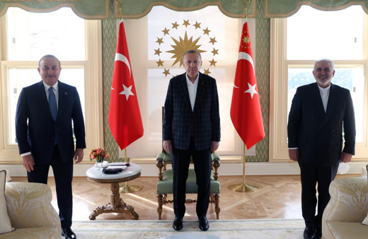 Cumhurbaşkanı Erdoğan'ın İran Dışişleri Bakanı Cevad Zarif'i kabulü sona erdi