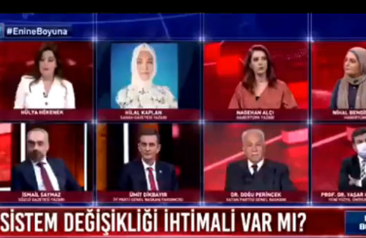 Habertürk canlı yayını karıştı Hilal Kaplan yayından alındı